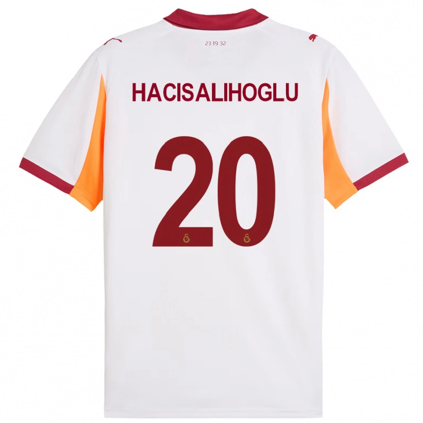 Danxen Børn Arda Hacisalihoglu #20 Hvid Rød Udebane Spillertrøjer 2025/26 Trøje T-Shirt