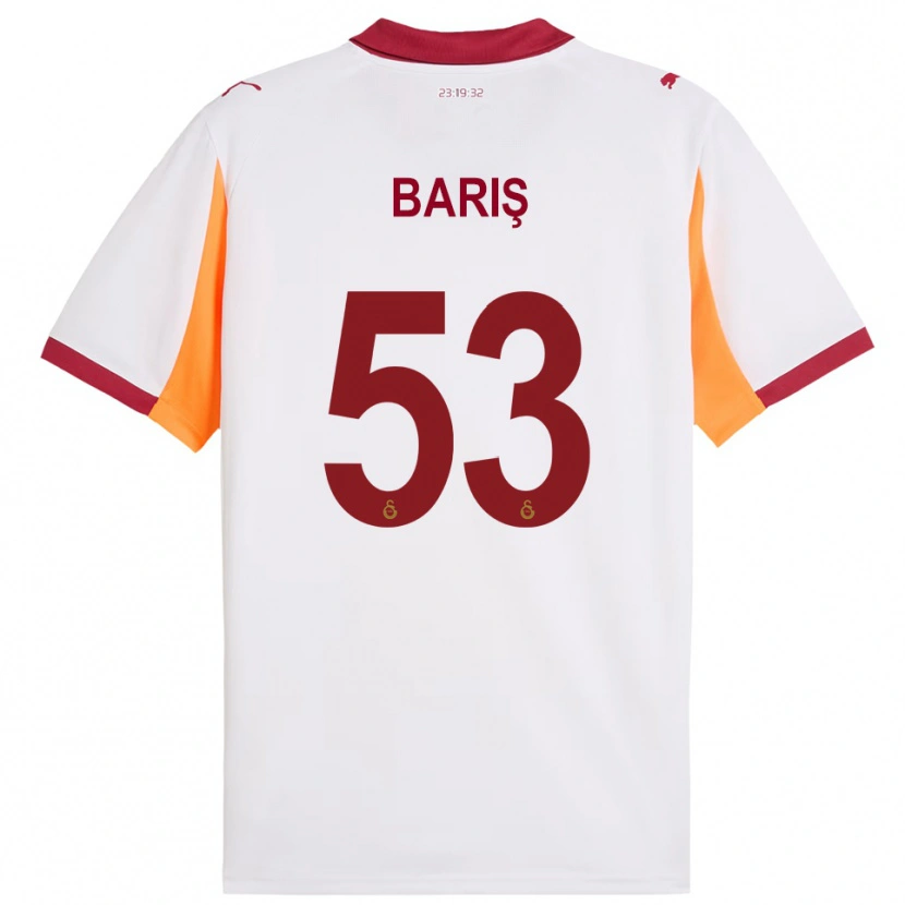 Danxen Børn Barış Alper Yılmaz #53 Hvid Rød Udebane Spillertrøjer 2025/26 Trøje T-Shirt