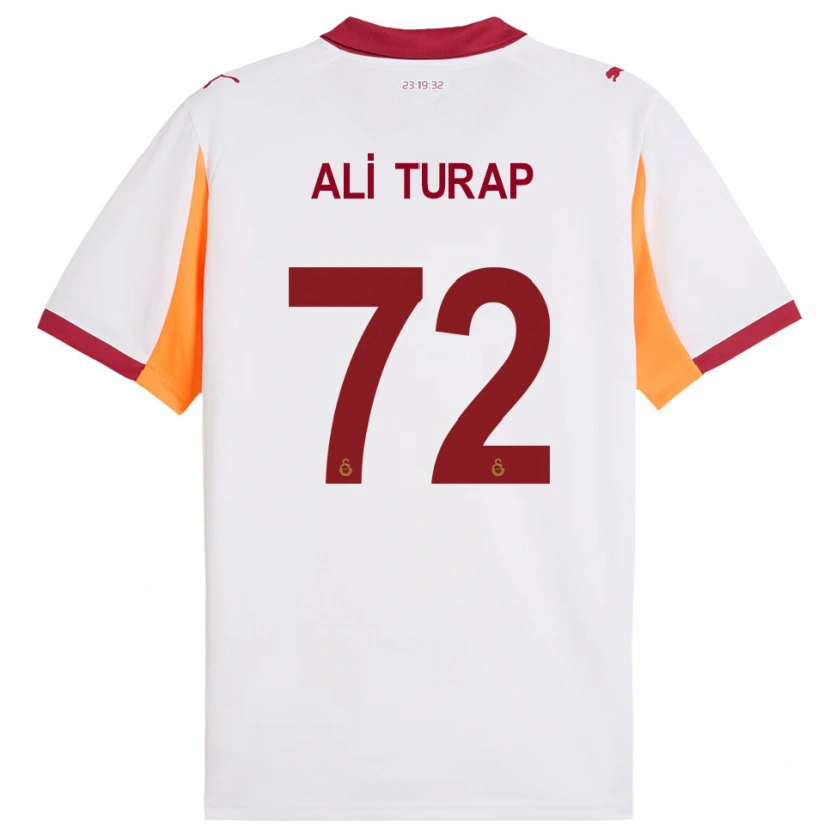 Danxen Børn Ali Turap Bülbül #72 Hvid Rød Udebane Spillertrøjer 2025/26 Trøje T-Shirt