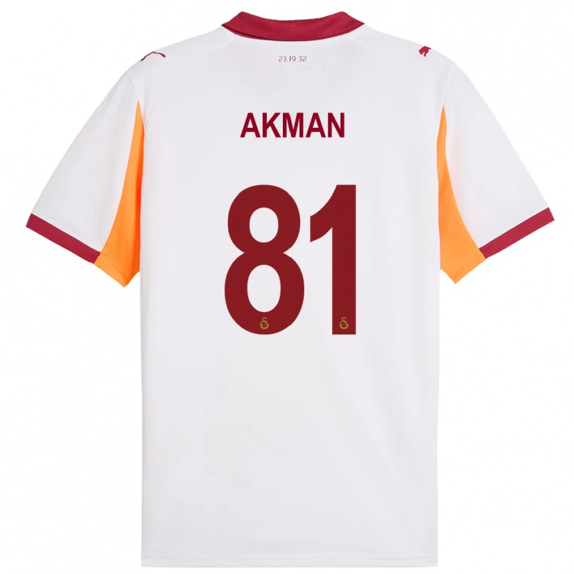 Danxen Børn Hamza Akman #81 Hvid Rød Udebane Spillertrøjer 2025/26 Trøje T-Shirt