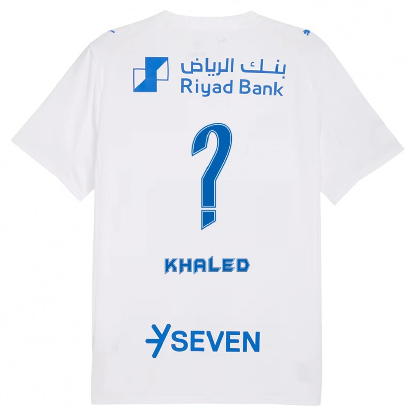 Danxen Børn Saad Khaled #0 Hvid Blå Udebane Spillertrøjer 2025/26 Trøje T-Shirt