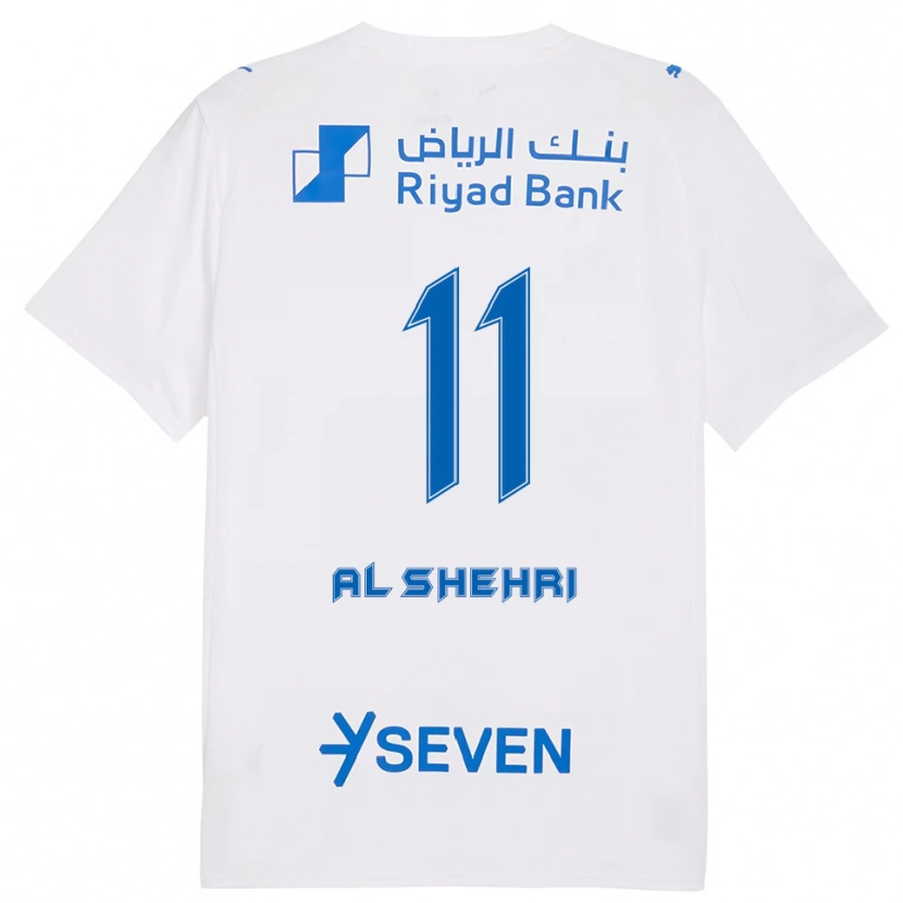 Danxen Børn Saleh Al-Shehri #11 Hvid Blå Udebane Spillertrøjer 2025/26 Trøje T-Shirt