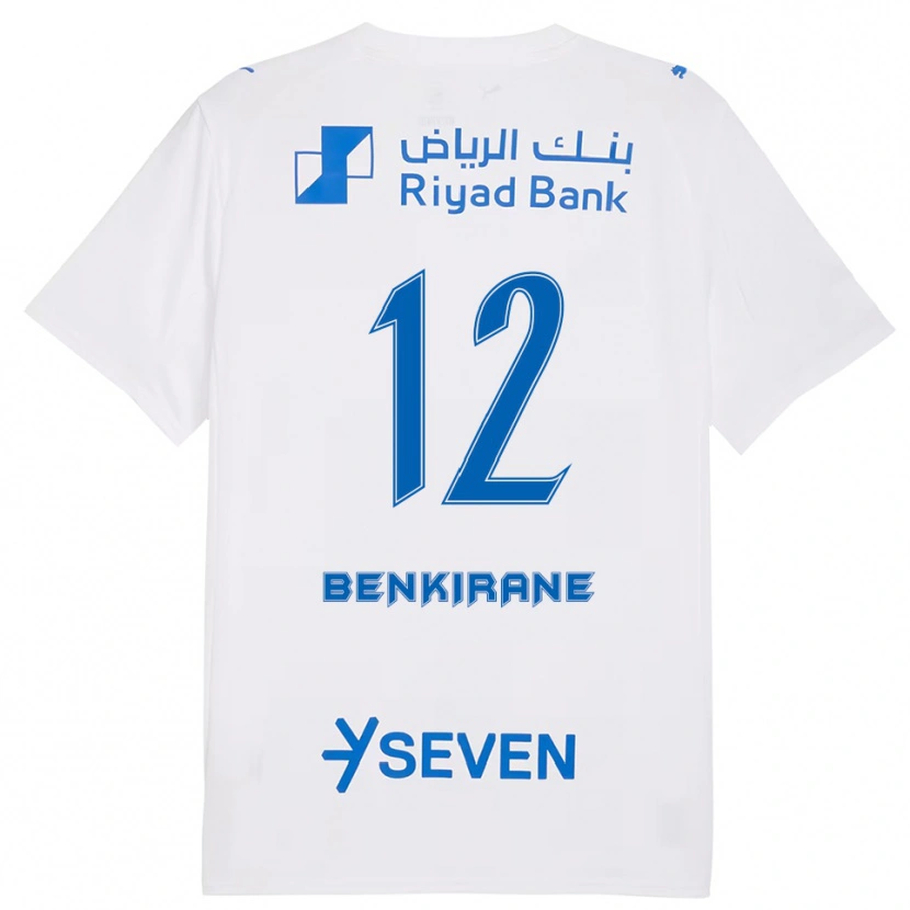 Danxen Børn Maryam Benkirane #12 Hvid Blå Udebane Spillertrøjer 2025/26 Trøje T-Shirt