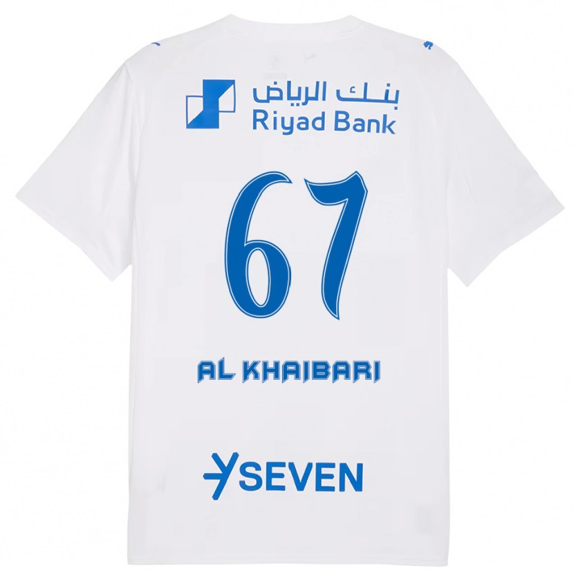 Danxen Børn Mohammed Al-Khaibari #67 Hvid Blå Udebane Spillertrøjer 2025/26 Trøje T-Shirt