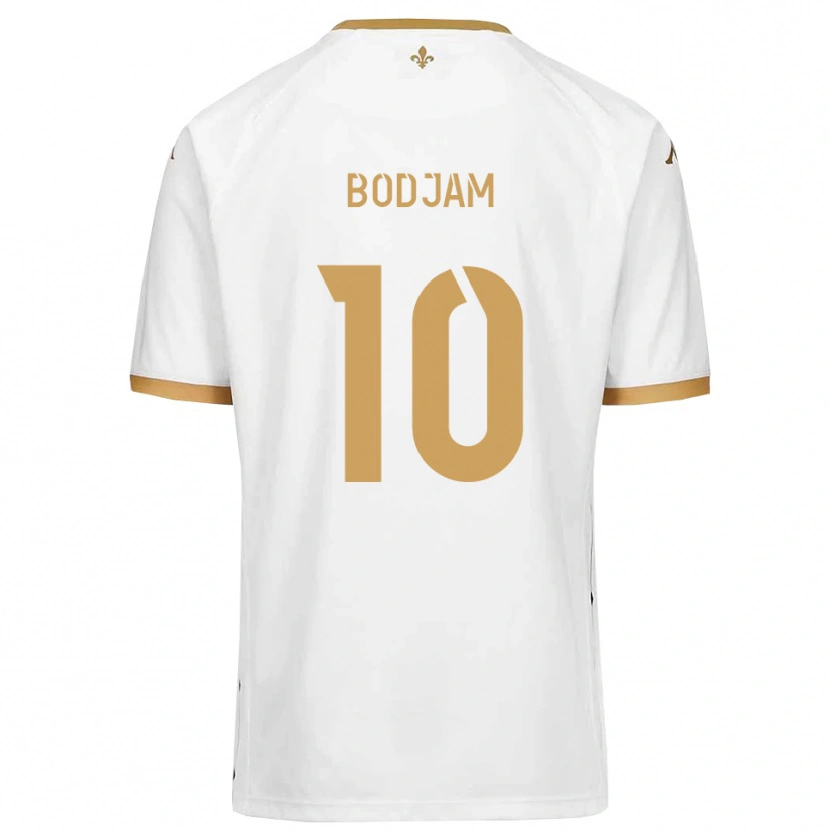 Danxen Børn Dabana Bodjam #10 Hvid Guld Udebane Spillertrøjer 2025/26 Trøje T-Shirt
