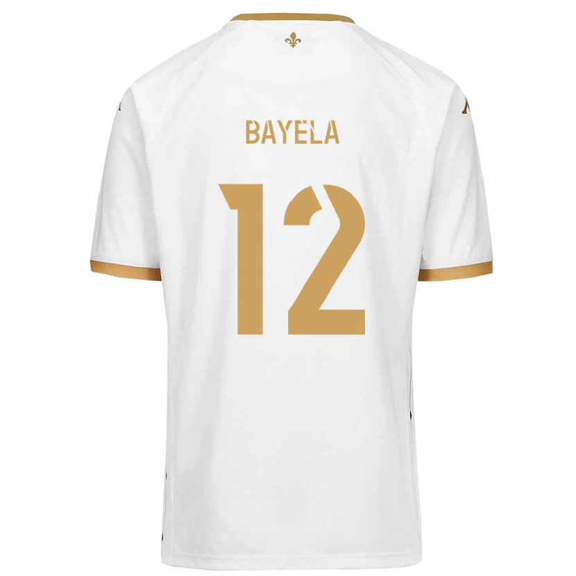 Danxen Børn Kaneyi Bayela #12 Hvid Guld Udebane Spillertrøjer 2025/26 Trøje T-Shirt