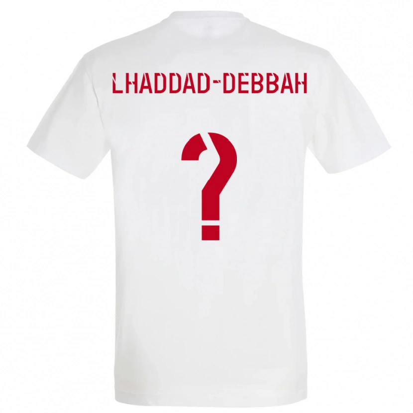 Danxen Børn Yanis Lhaddad-Debbah #0 Hvid Rød Gul Udebane Spillertrøjer 2025/26 Trøje T-Shirt