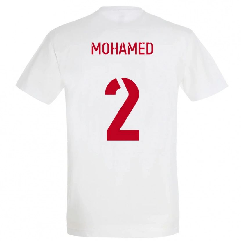 Danxen Børn Yanis Mohamed #2 Hvid Rød Gul Udebane Spillertrøjer 2025/26 Trøje T-Shirt