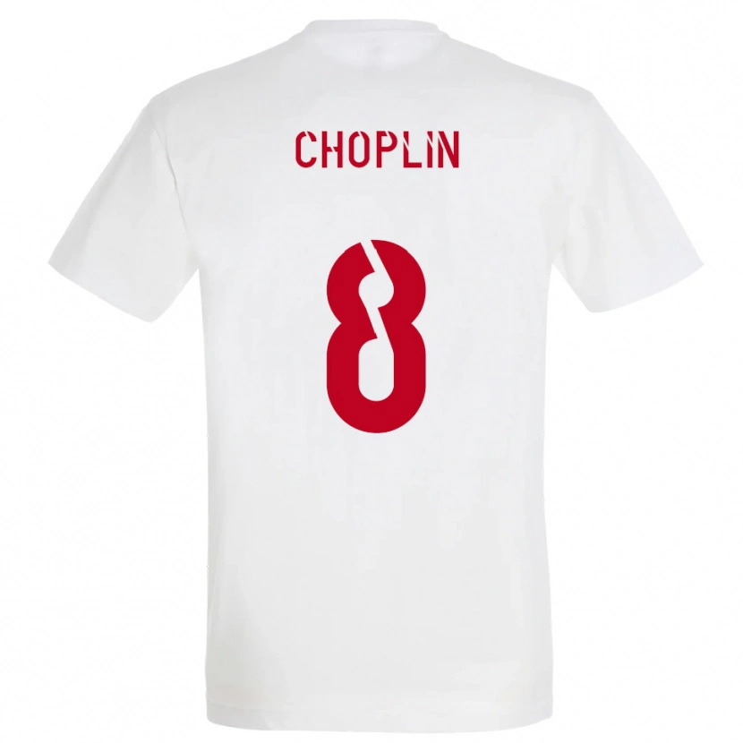 Danxen Børn Romain Choplin #8 Hvid Rød Gul Udebane Spillertrøjer 2025/26 Trøje T-Shirt