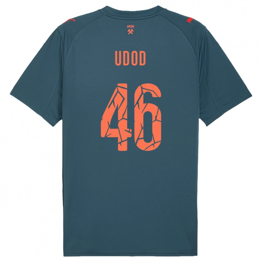 Danxen Børn Danylo Udod #46 Mørkeblå Rød Udebane Spillertrøjer 2025/26 Trøje T-Shirt