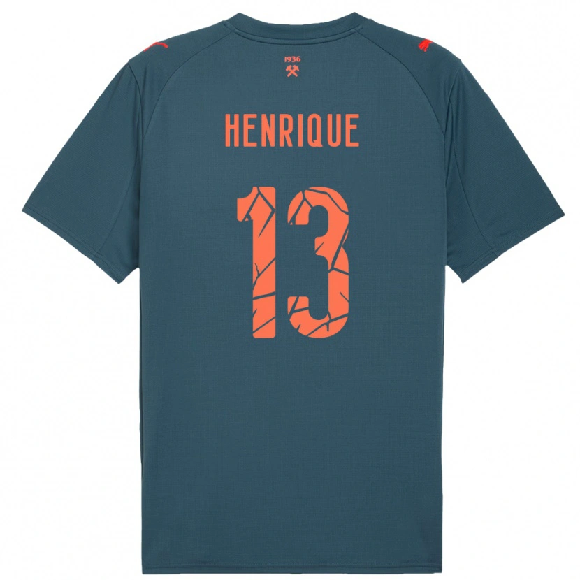 Danxen Børn Pedro Henrique #13 Mørkeblå Rød Udebane Spillertrøjer 2025/26 Trøje T-Shirt