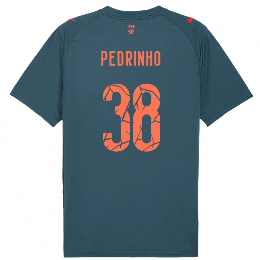 Danxen Børn Pedrinho #38 Mørkeblå Rød Udebane Spillertrøjer 2025/26 Trøje T-Shirt