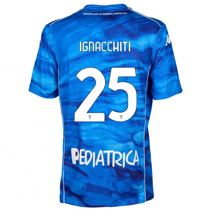 Danxen Mænd Lorenzo Ignacchiti #25 Blå Hvid Hjemmebane Spillertrøjer 2025/26 Trøje T-Shirt