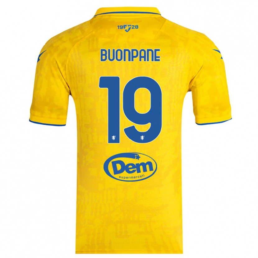 Danxen Mænd Davide Buonpane #19 Gul Blå Hjemmebane Spillertrøjer 2025/26 Trøje T-Shirt