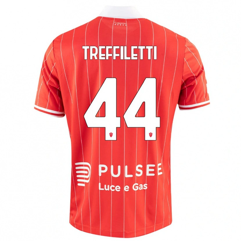 Danxen Mænd Danilo Treffiletti #44 Rød Hvid Hjemmebane Spillertrøjer 2025/26 Trøje T-Shirt