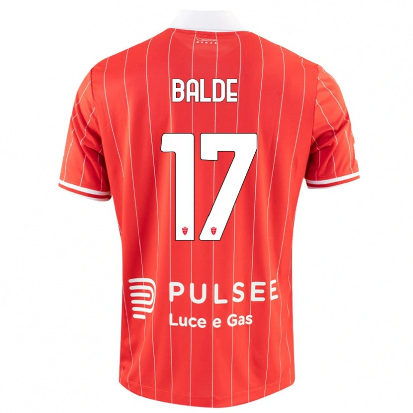 Danxen Mænd Keita Baldé #17 Rød Hvid Hjemmebane Spillertrøjer 2025/26 Trøje T-Shirt