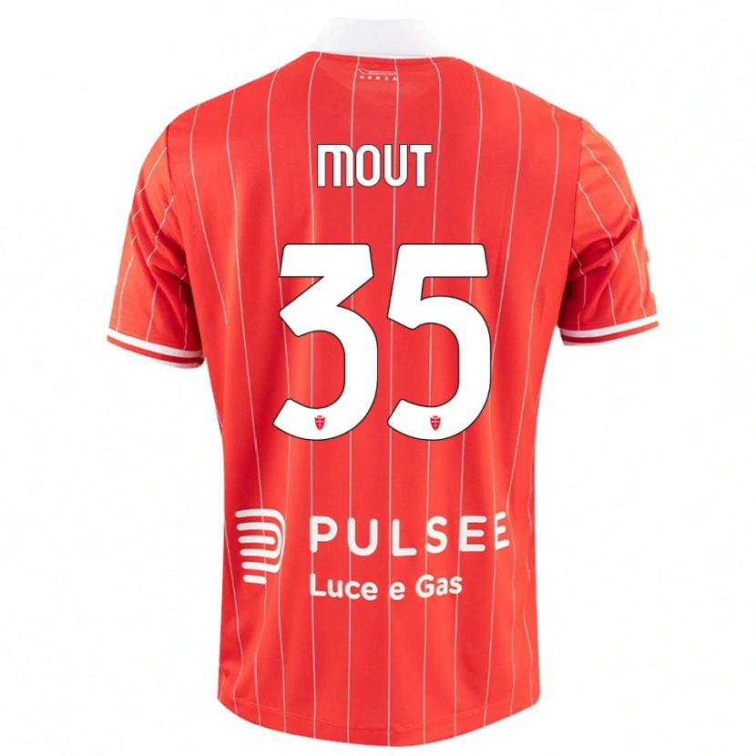 Danxen Mænd Mathis Mout #35 Rød Hvid Hjemmebane Spillertrøjer 2025/26 Trøje T-Shirt