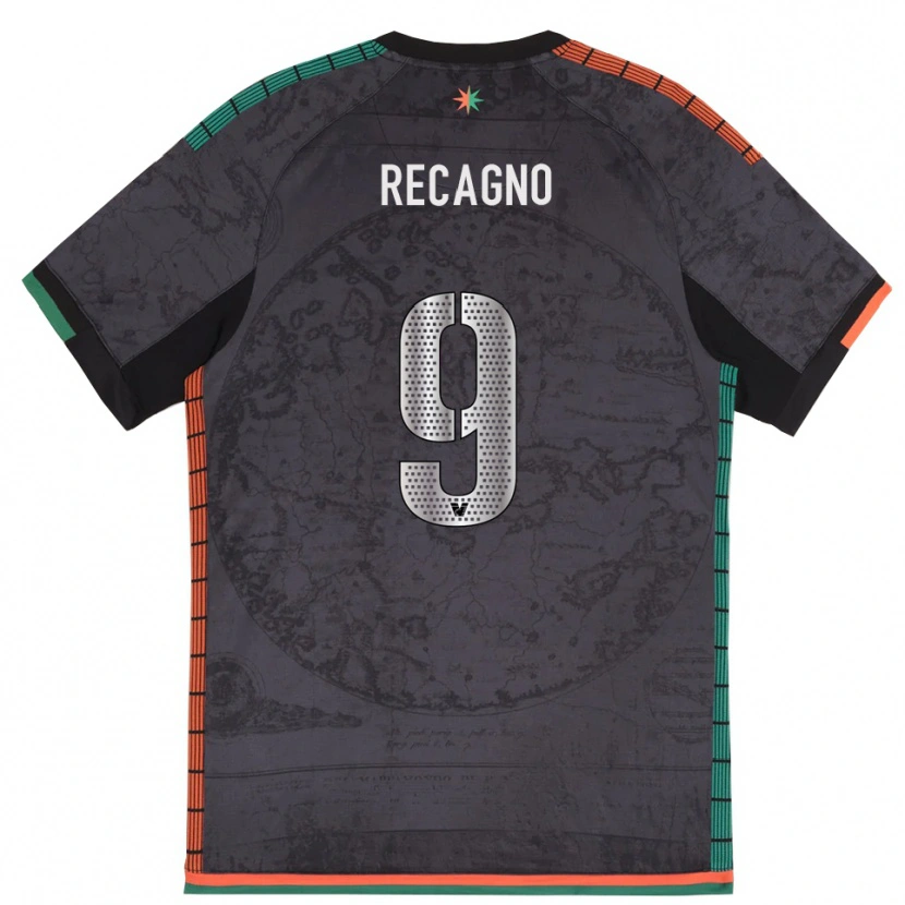 Danxen Mænd Francesco Recagno #9 Mørkegrå Hjemmebane Spillertrøjer 2025/26 Trøje T-Shirt