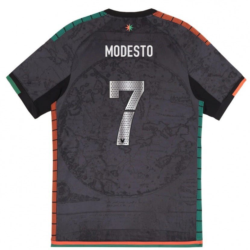 Danxen Mænd Riccardo Modesto #7 Mørkegrå Hjemmebane Spillertrøjer 2025/26 Trøje T-Shirt
