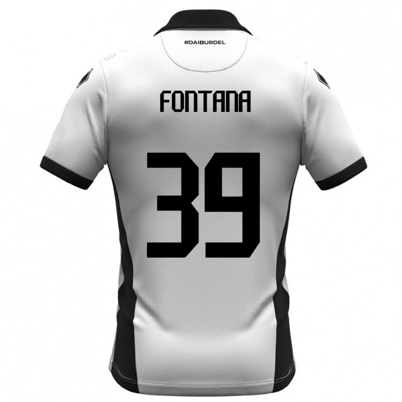 Danxen Mænd Niccolò Fontana #39 Hvid Sort Orange Hjemmebane Spillertrøjer 2025/26 Trøje T-Shirt