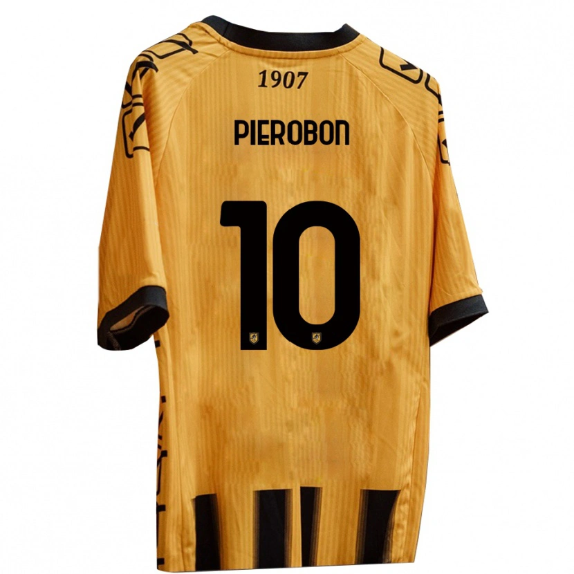 Danxen Mænd Christian Pierobon #10 Gul Sort Hjemmebane Spillertrøjer 2025/26 Trøje T-Shirt