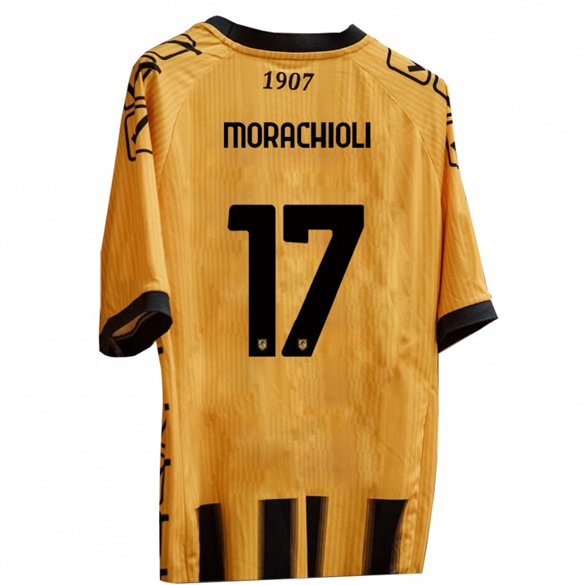 Danxen Mænd Gregorio Morachioli #17 Gul Sort Hjemmebane Spillertrøjer 2025/26 Trøje T-Shirt