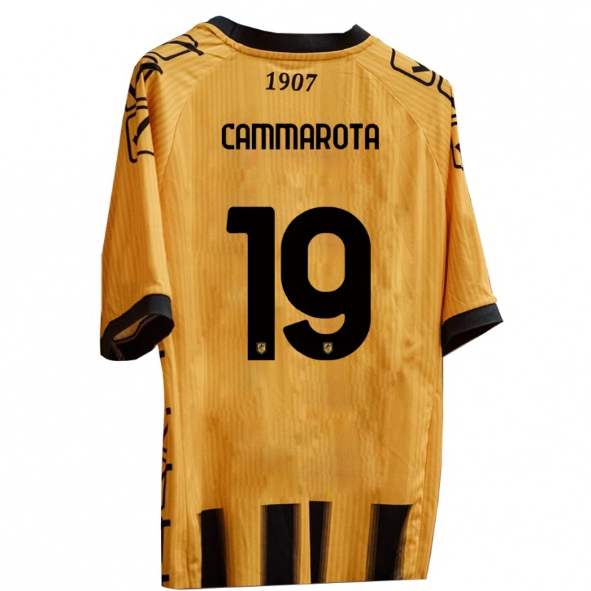 Danxen Mænd Vincenzo Cammarota #19 Gul Sort Hjemmebane Spillertrøjer 2025/26 Trøje T-Shirt