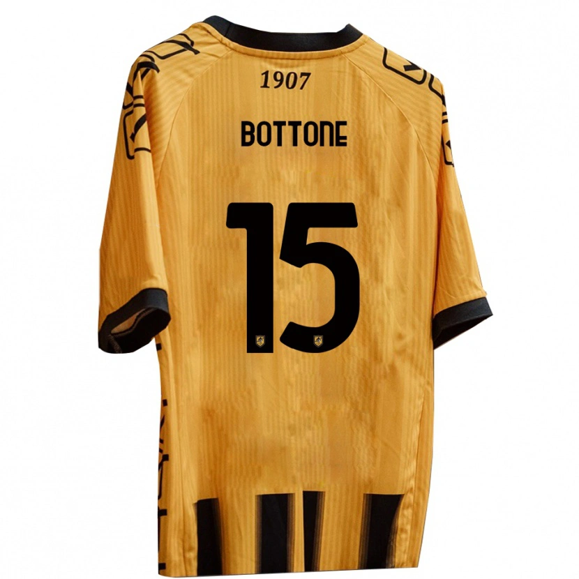 Danxen Mænd Salvatore Bottone #15 Gul Sort Hjemmebane Spillertrøjer 2025/26 Trøje T-Shirt