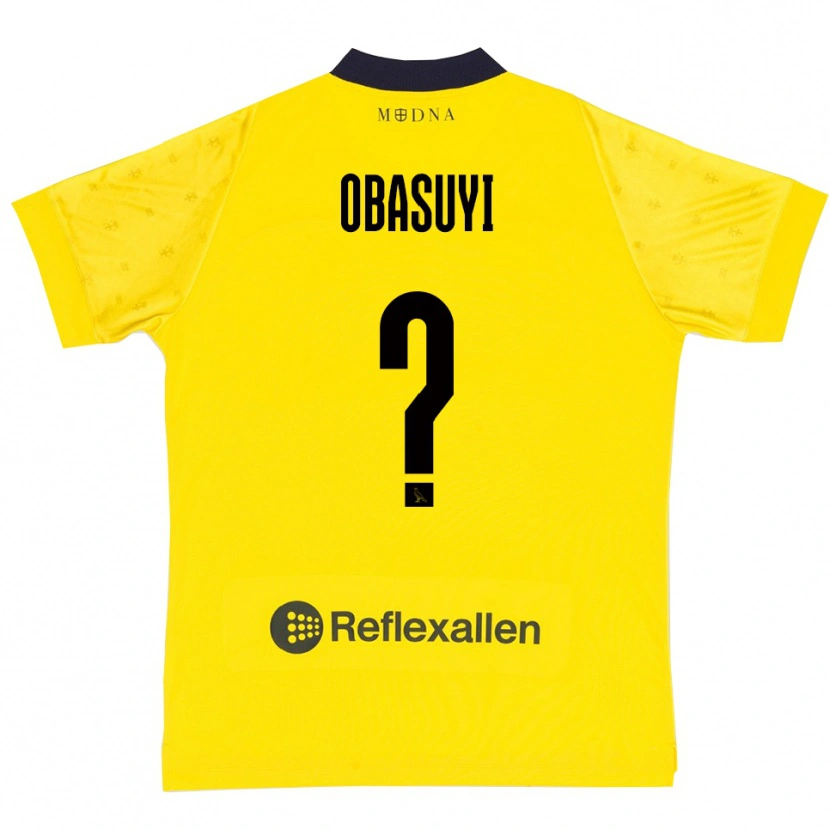 Danxen Mænd Freedom Obasuyi #0 Gul Mørkeblå Hjemmebane Spillertrøjer 2025/26 Trøje T-Shirt