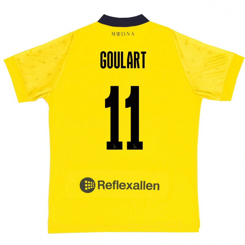 Danxen Mænd Yago Goulart #11 Gul Mørkeblå Hjemmebane Spillertrøjer 2025/26 Trøje T-Shirt