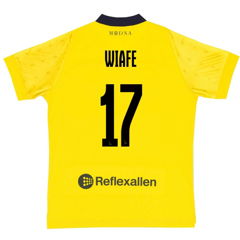Danxen Mænd Samuel Wiafe #17 Gul Mørkeblå Hjemmebane Spillertrøjer 2025/26 Trøje T-Shirt