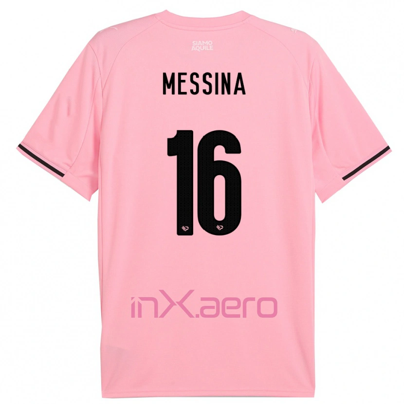 Danxen Mænd Pietro Messina #16 Pink Sort Hjemmebane Spillertrøjer 2025/26 Trøje T-Shirt