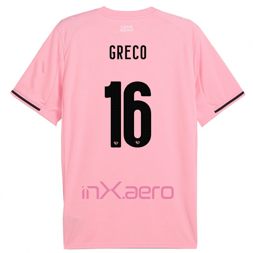 Danxen Mænd Riccardo Greco #16 Pink Sort Hjemmebane Spillertrøjer 2025/26 Trøje T-Shirt