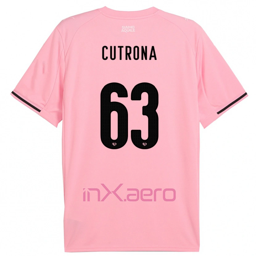 Danxen Mænd Francesco Cutrona #63 Pink Sort Hjemmebane Spillertrøjer 2025/26 Trøje T-Shirt