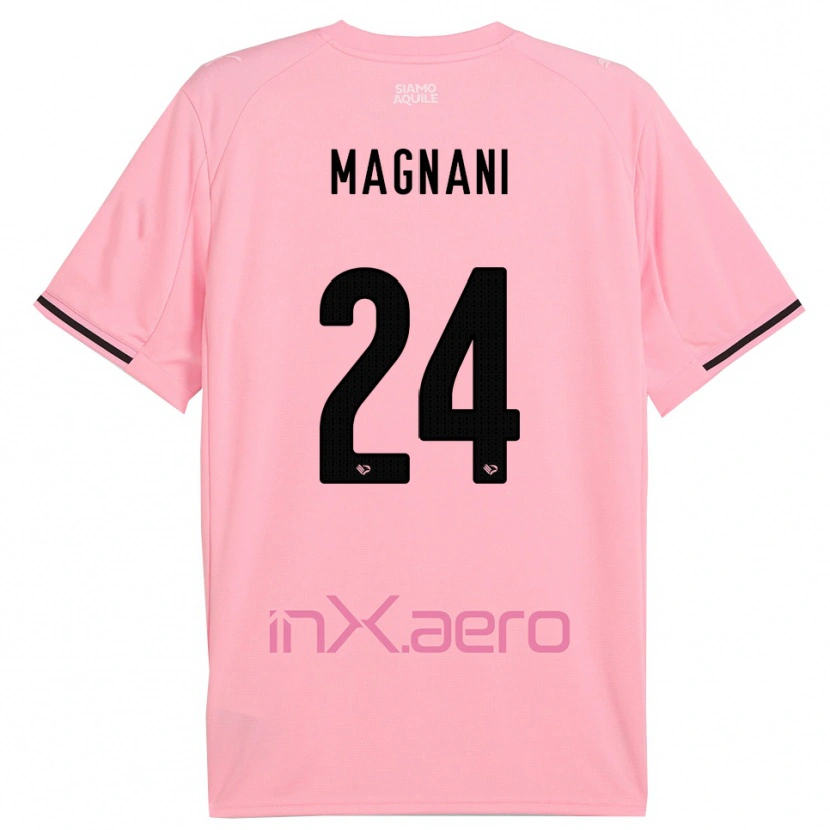 Danxen Mænd Giangiacomo Magnani #24 Pink Sort Hjemmebane Spillertrøjer 2025/26 Trøje T-Shirt