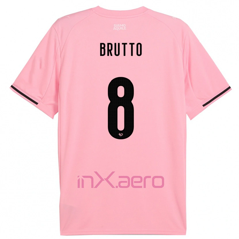 Danxen Mænd Valerio Brutto #8 Pink Sort Hjemmebane Spillertrøjer 2025/26 Trøje T-Shirt