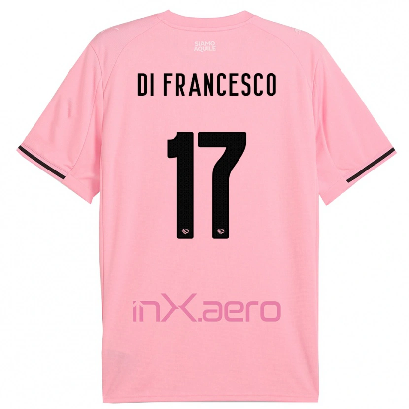 Danxen Mænd Federico Di Francesco #17 Pink Sort Hjemmebane Spillertrøjer 2025/26 Trøje T-Shirt