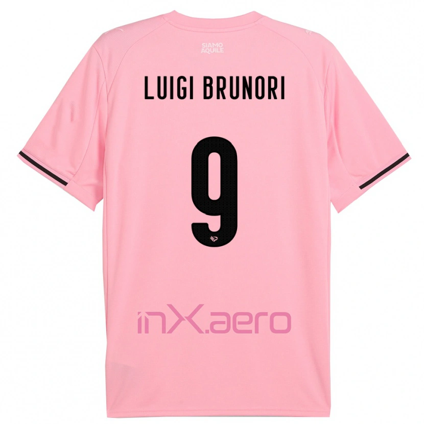 Danxen Mænd Matteo Luigi Brunori #9 Pink Sort Hjemmebane Spillertrøjer 2025/26 Trøje T-Shirt