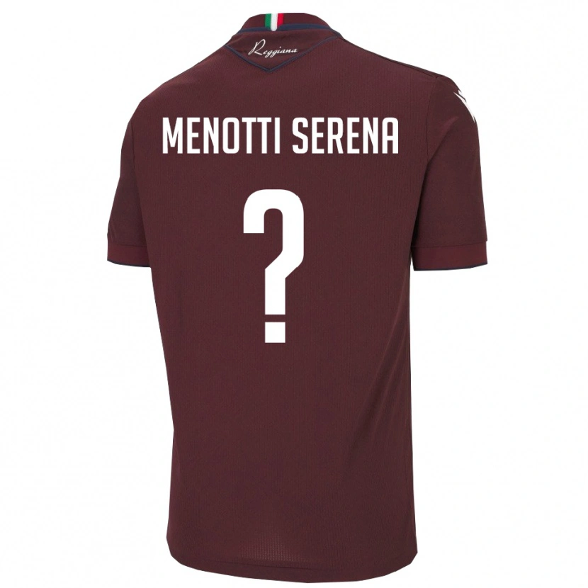 Danxen Mænd Toma Menotti Serena #0 Burgunder Hvid Hjemmebane Spillertrøjer 2025/26 Trøje T-Shirt
