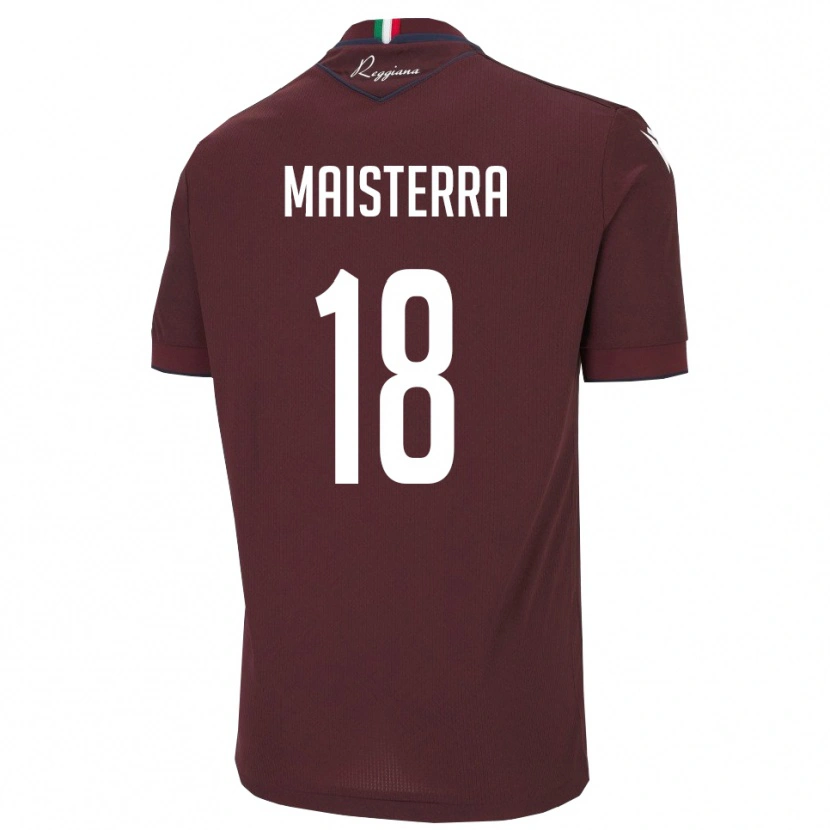Danxen Mænd Roque Maisterra #18 Burgunder Hvid Hjemmebane Spillertrøjer 2025/26 Trøje T-Shirt