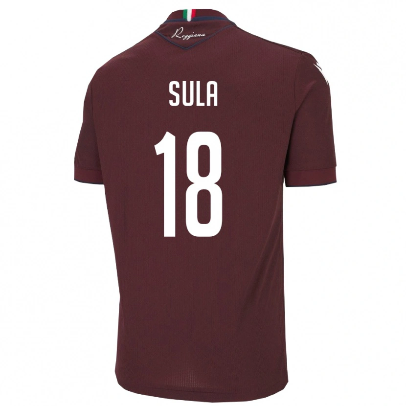 Danxen Mænd Joel Sula #18 Burgunder Hvid Hjemmebane Spillertrøjer 2025/26 Trøje T-Shirt
