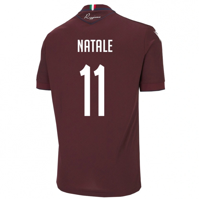 Danxen Mænd Mario Natale #11 Burgunder Hvid Hjemmebane Spillertrøjer 2025/26 Trøje T-Shirt