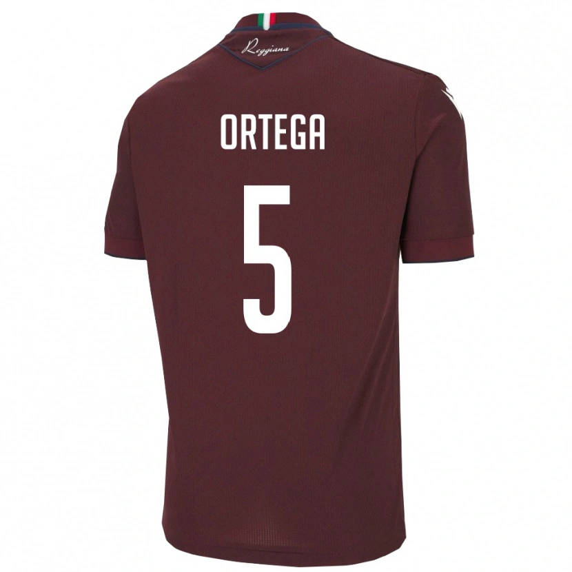 Danxen Mænd Jean Paulo Cardona Ortega #5 Burgunder Hvid Hjemmebane Spillertrøjer 2025/26 Trøje T-Shirt