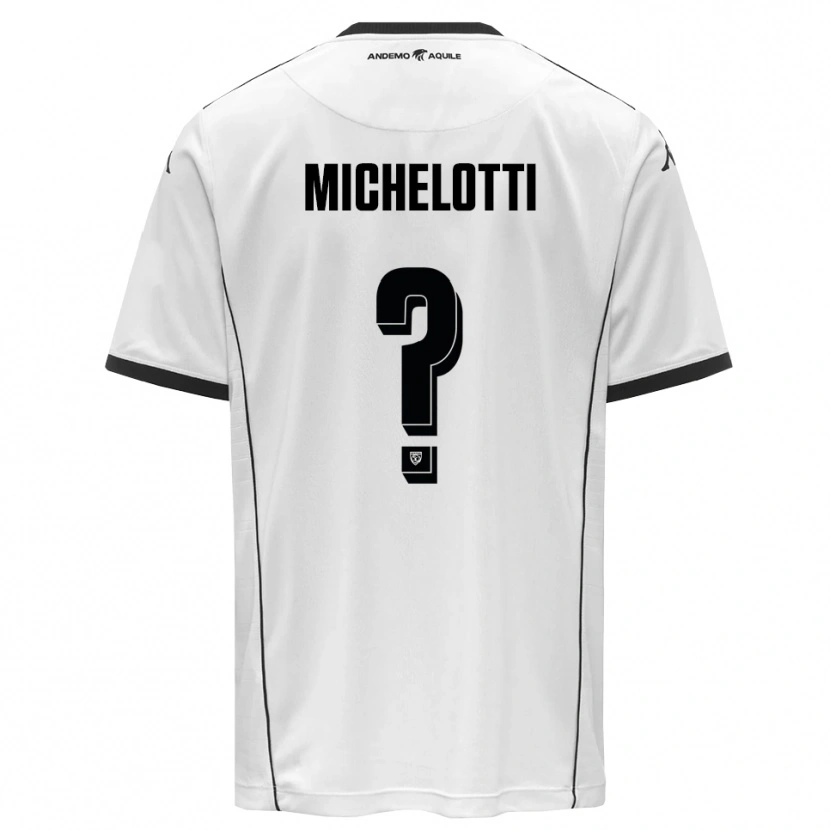 Danxen Mænd Tommaso Michelotti #0 Hvid Sort Hjemmebane Spillertrøjer 2025/26 Trøje T-Shirt