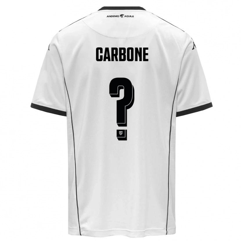Danxen Mænd Christian Carbone #0 Hvid Sort Hjemmebane Spillertrøjer 2025/26 Trøje T-Shirt