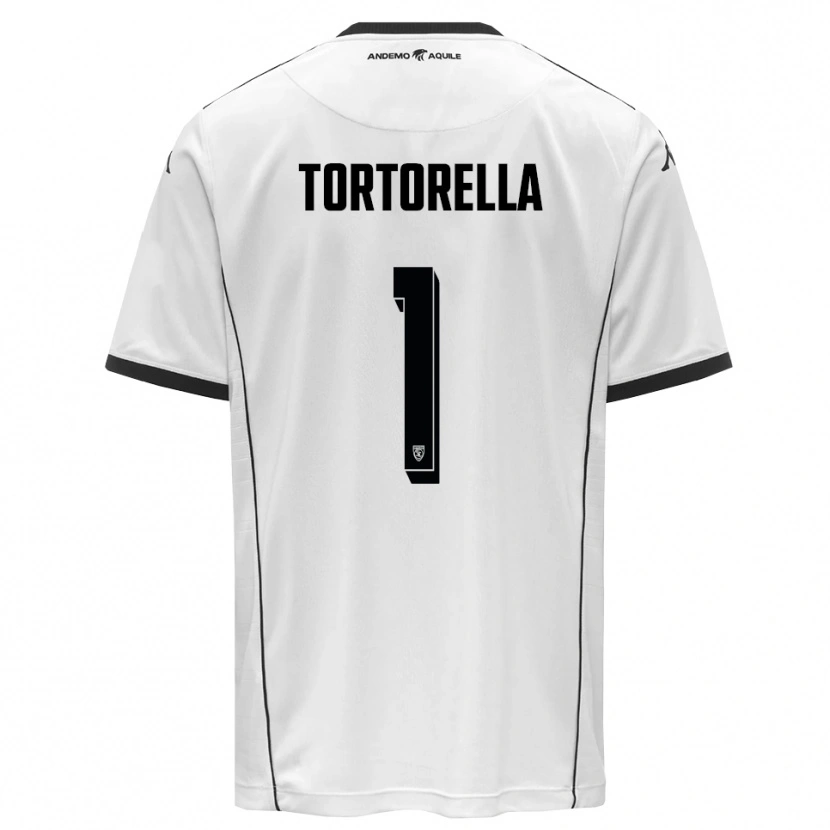 Danxen Mænd Diego Tortorella #1 Hvid Sort Hjemmebane Spillertrøjer 2025/26 Trøje T-Shirt