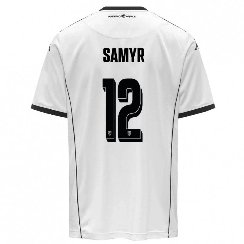 Danxen Mænd Walid Samyr #12 Hvid Sort Hjemmebane Spillertrøjer 2025/26 Trøje T-Shirt