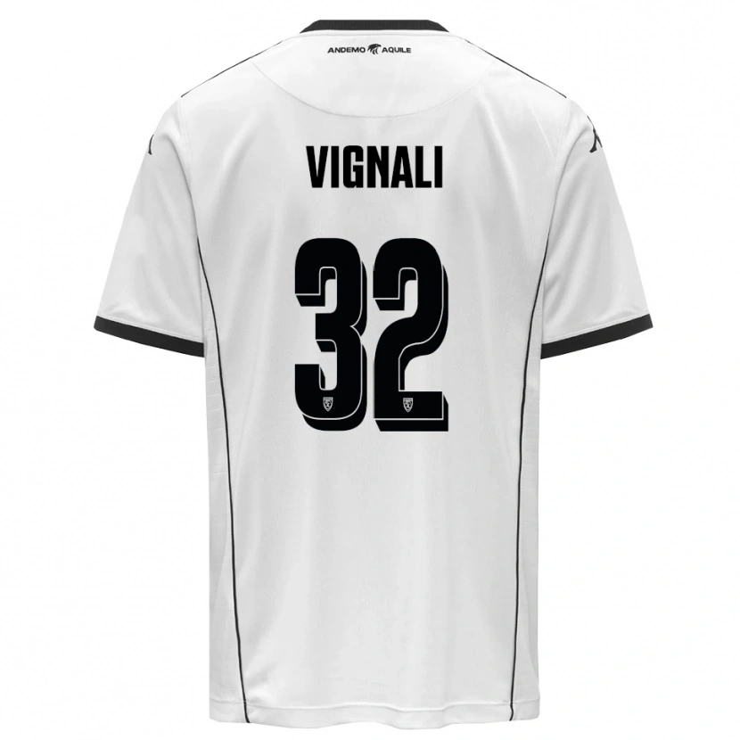 Danxen Mænd Luca Vignali #32 Hvid Sort Hjemmebane Spillertrøjer 2025/26 Trøje T-Shirt