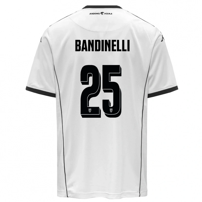 Danxen Mænd Filippo Bandinelli #25 Hvid Sort Hjemmebane Spillertrøjer 2025/26 Trøje T-Shirt