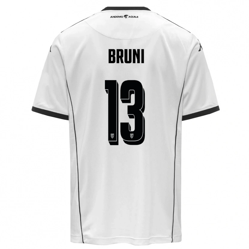 Danxen Mænd Filippo Bruni #13 Hvid Sort Hjemmebane Spillertrøjer 2025/26 Trøje T-Shirt